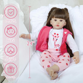 Kdudgso Reborn doll weighted body provides realistic cuddle weight