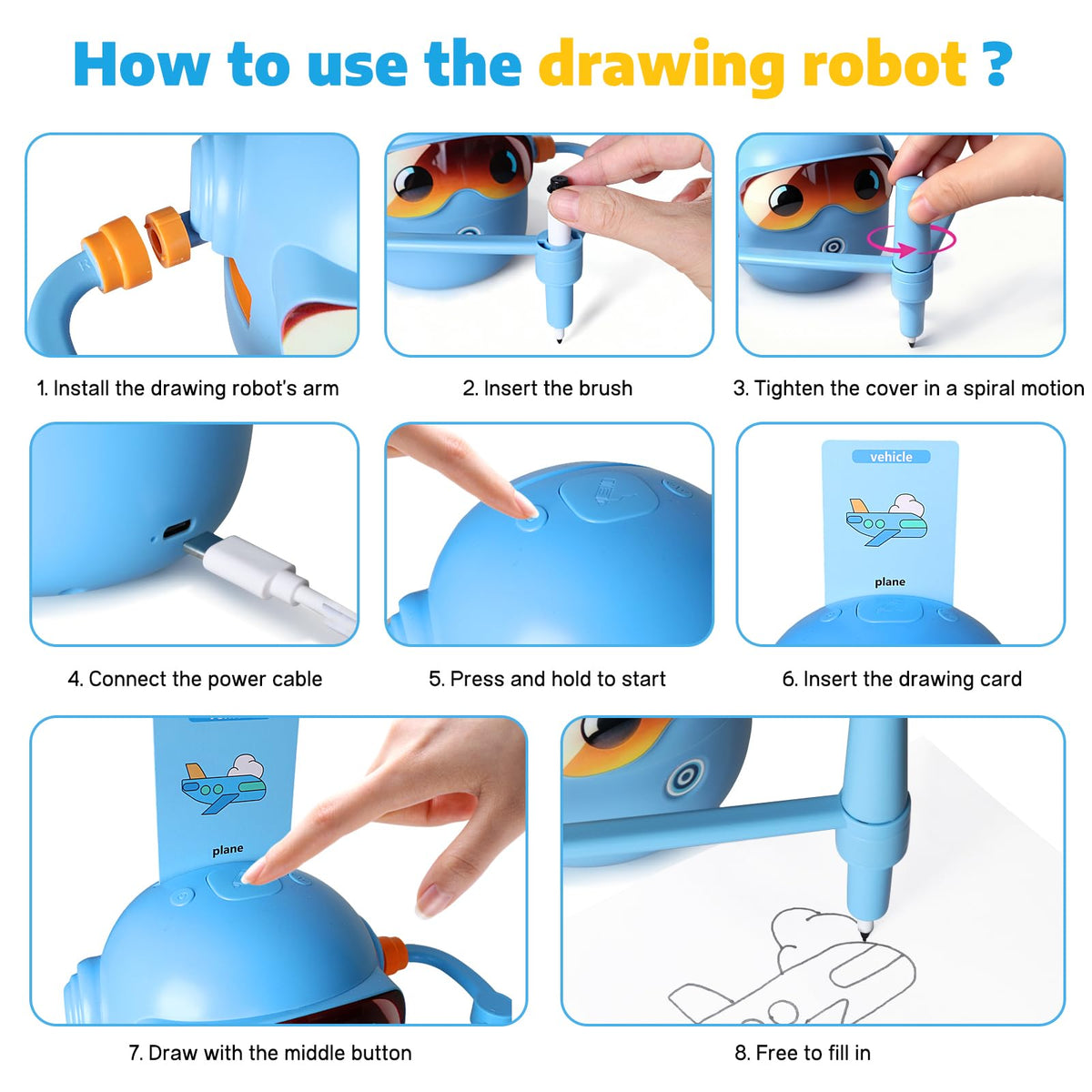 Keabys Drawing Robot set up for Montessori learning and guided drawing