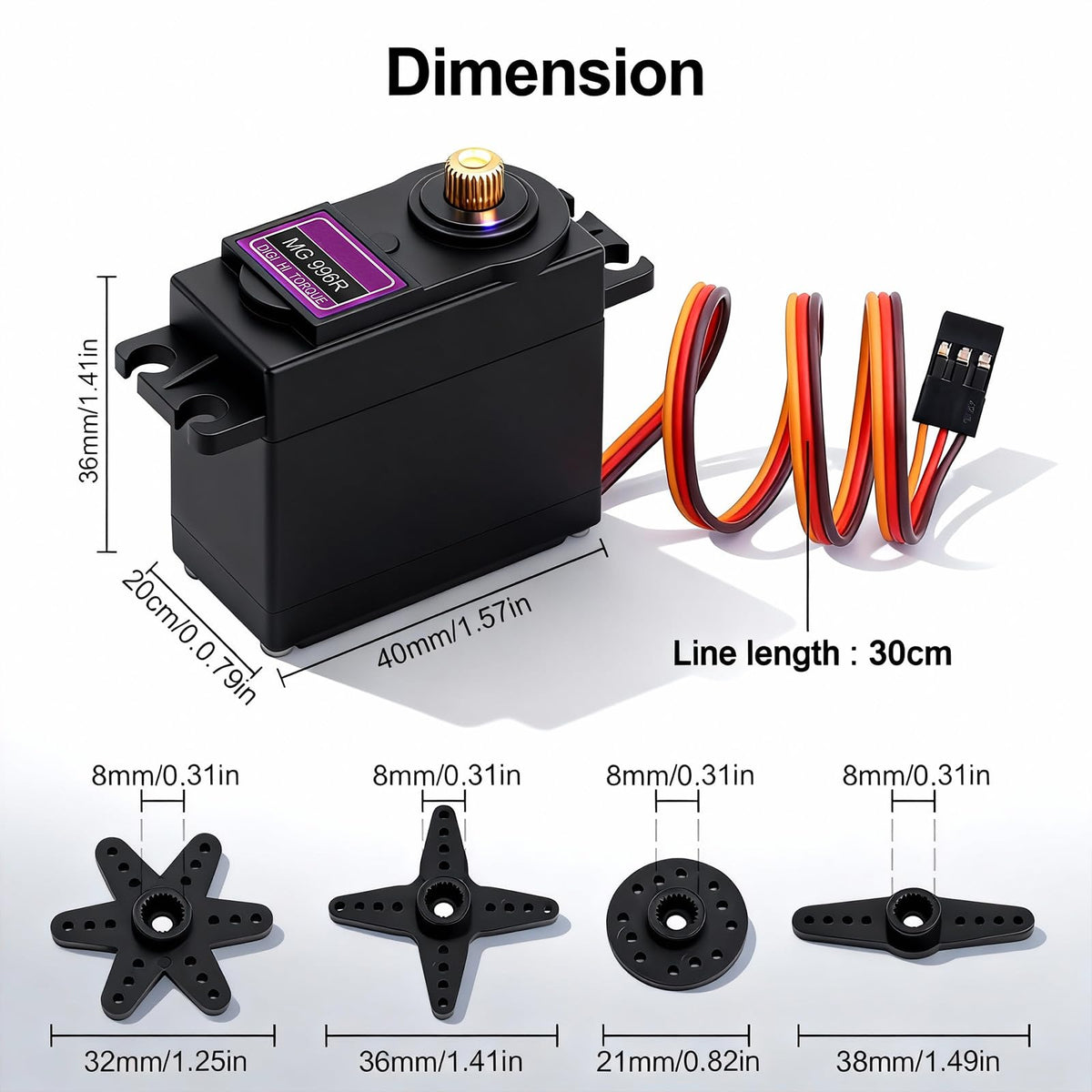 KEAcvise MG996R servo coreless motor offers smooth precision for hobby projects