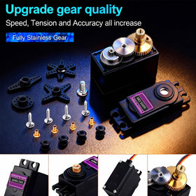 KEAcvise MG996R servo with external adapter enhances stability in builds
