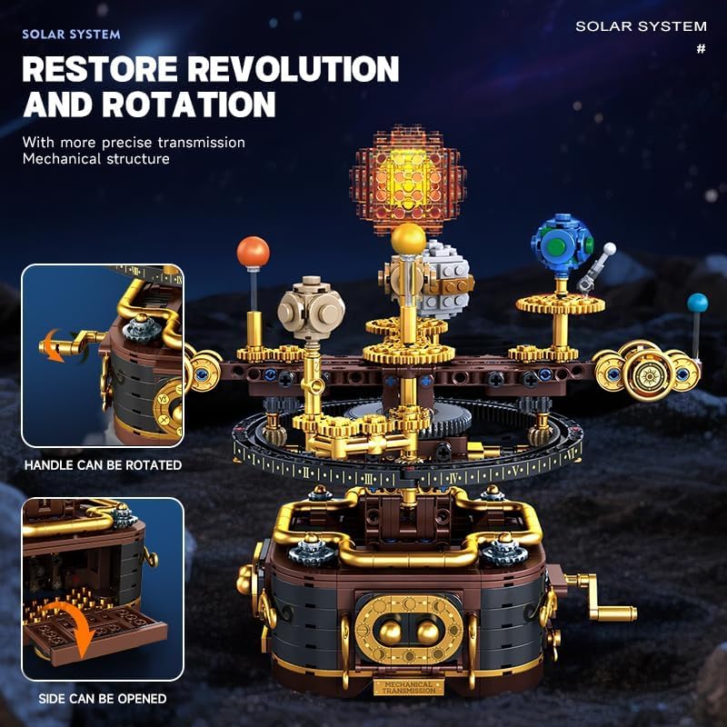 Kececo spinning solar system assembly guide visual steps for easy building.