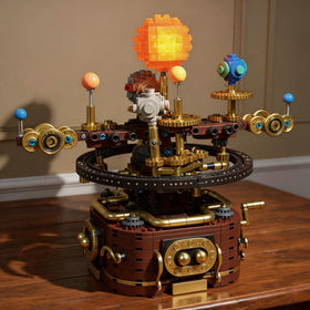 Kececo spinning solar system sun model demonstrates planetary motion for curious kids.