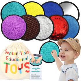 Keculf 9pcs sensory mats gift box ready for gifting and play.