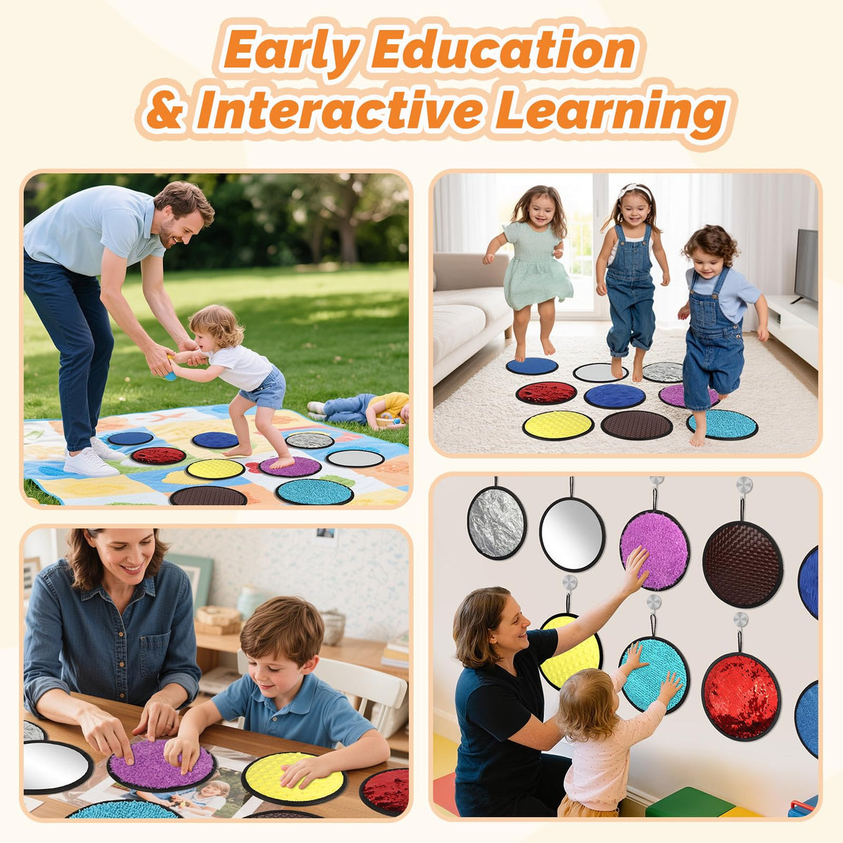 Keculf colorful texture tiles encourage sensory exploration and focus.