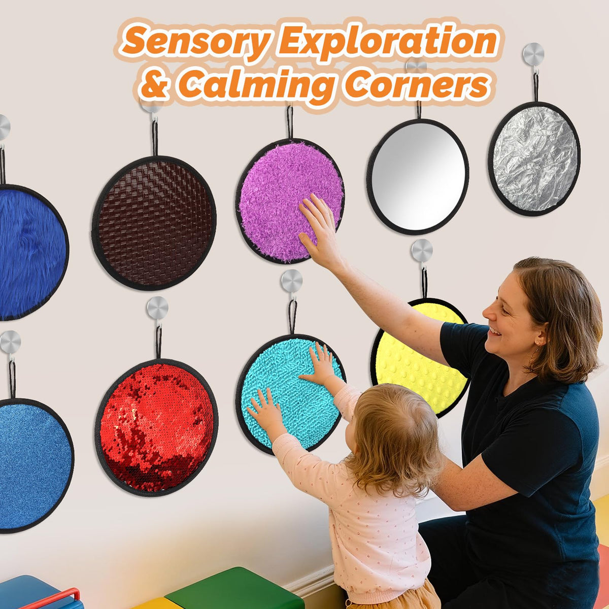 Keculf portable, easy-to-clean sensory tiles for home or classroom use.