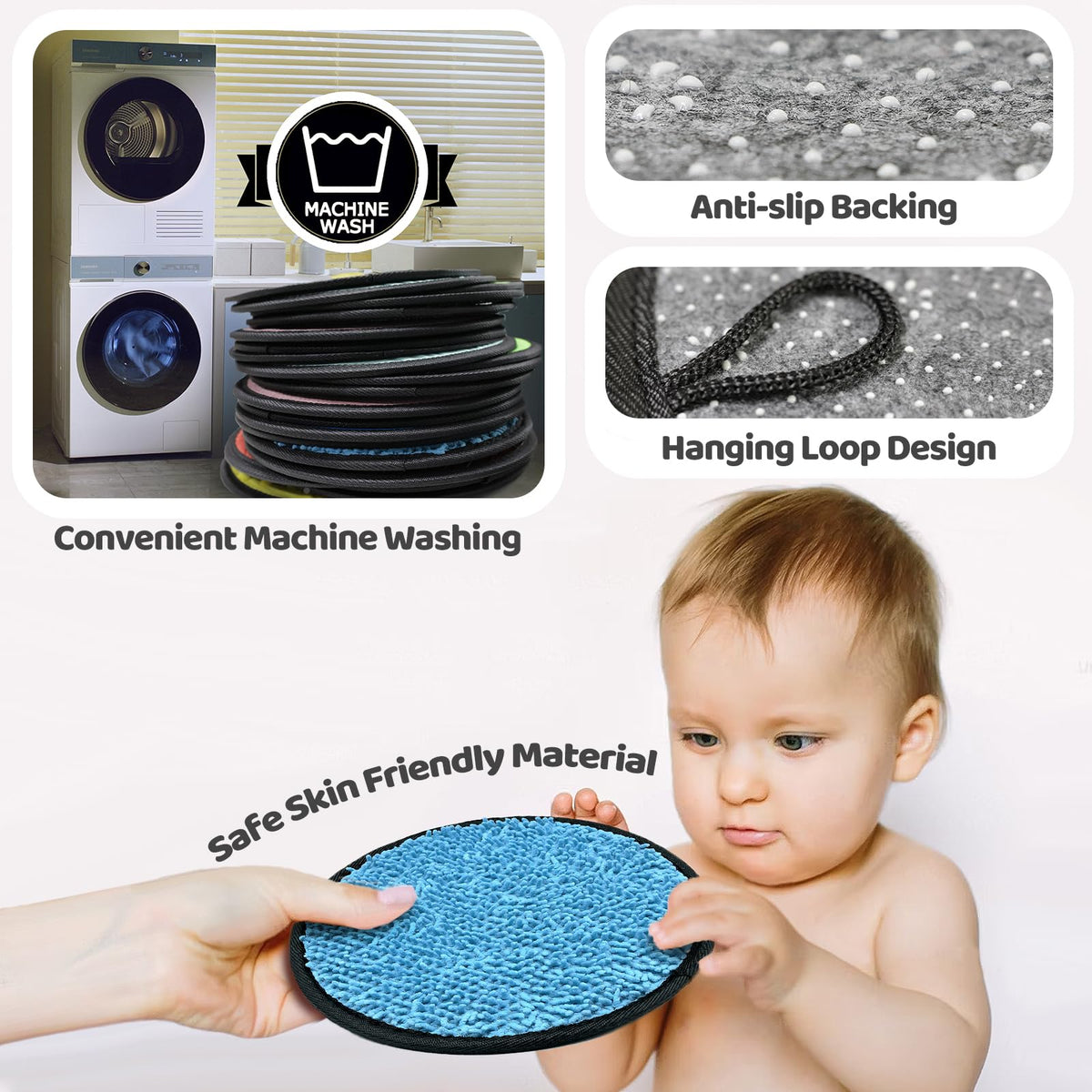 Keculf sensory mats feature 8.34-inch squares to support modular play.