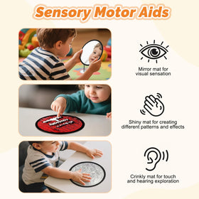 Keculf sensory mats texture samples for diverse tactile feedback during calm-down activities.