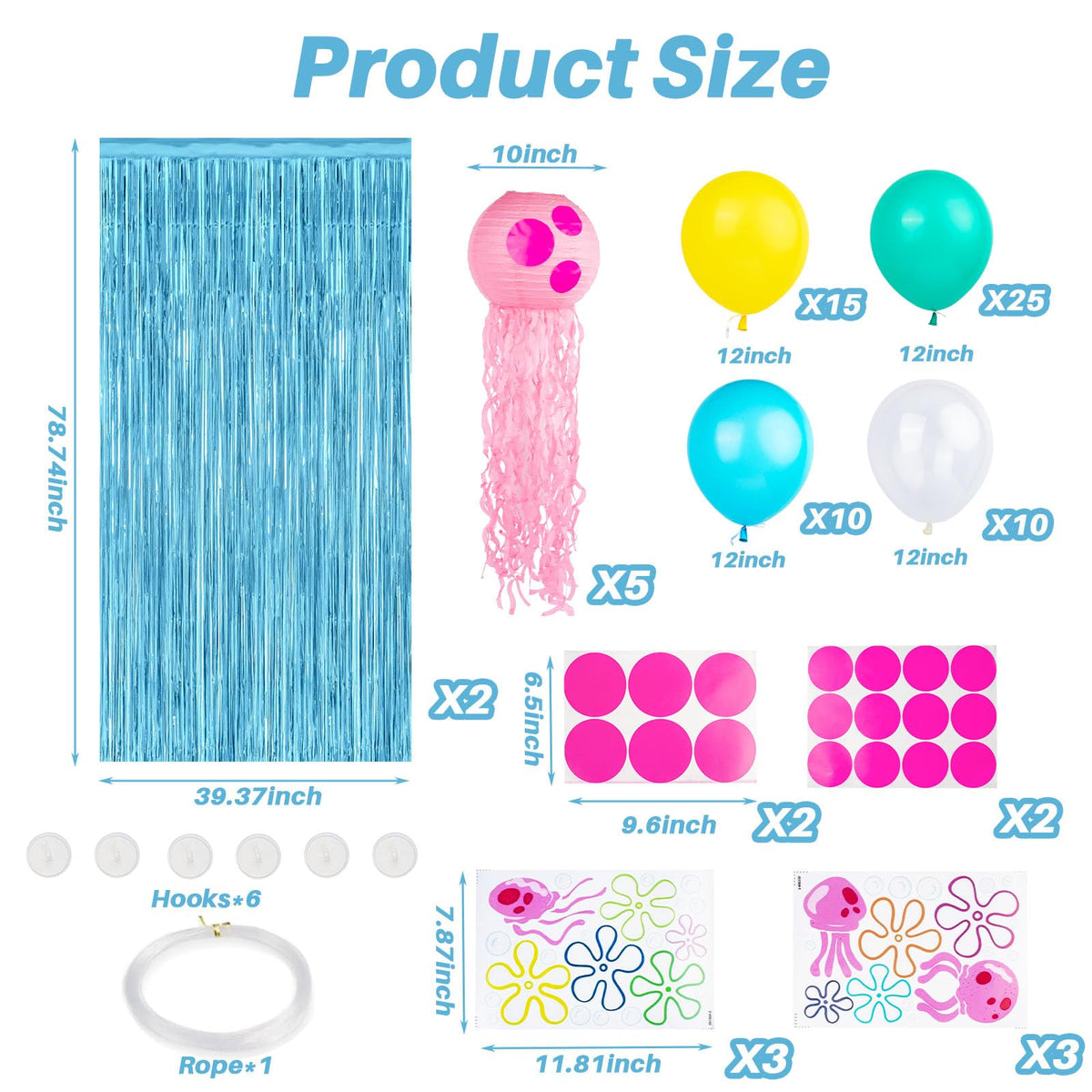 Kedaijin blue fringe curtain backdrop adds sparkling photo space
