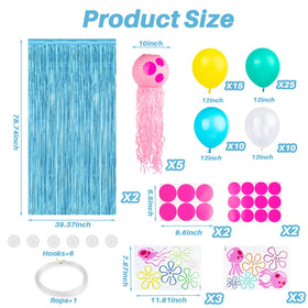 Kedaijin blue fringe curtain backdrop adds sparkling photo space