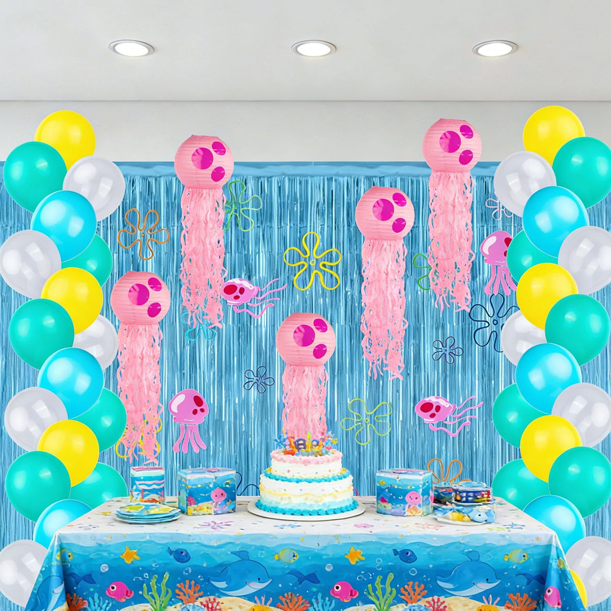 Kedaijin undersea photo backdrop creates memorable party photos