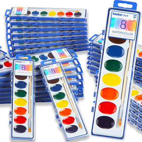 Keebor 36-pack watercolor set with eight colors for vibrant classroom art
