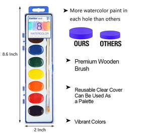 Keebor color palette with eight bright colors enables smooth blending in crafts