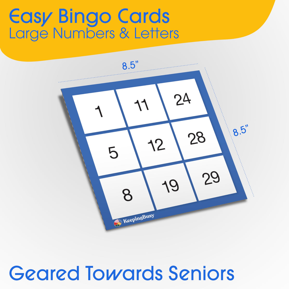 Keeping Busy dementia bingo chips provide tactile handling for smooth gameplay.
