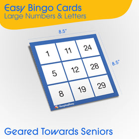 Keeping Busy dementia bingo chips provide tactile handling for smooth gameplay.