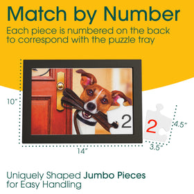 Keeping Busy discussion guide included to foster meaningful conversations during puzzle time