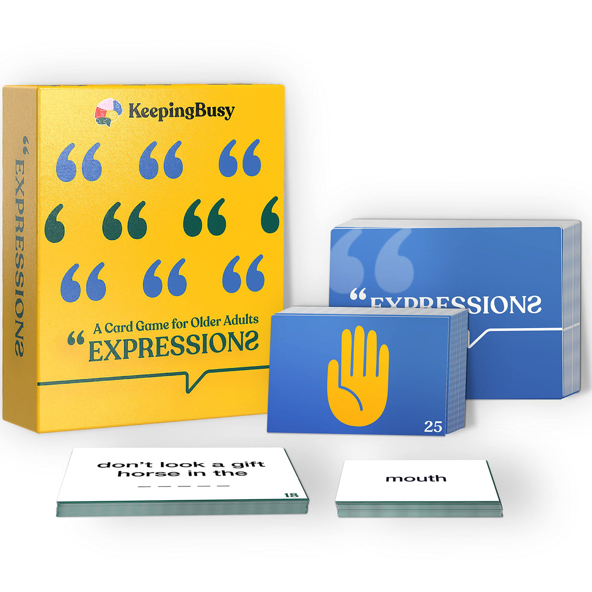 Keeping Busy Expressions Series 1 cue cards for dementia-friendly memory engagement