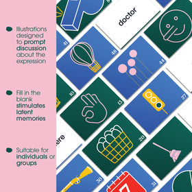 Keeping Busy Expressions Series 1 illustrated backs prompt conversation during play