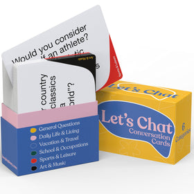 Keeping Busy Lets Chat box shows grouped prompts for engaging conversations.