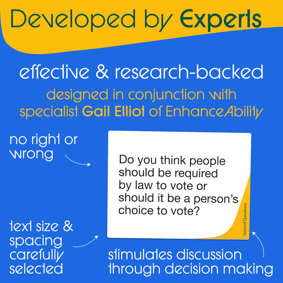 Keeping Busy Lets Chat large-type cards designed for easy handling.
