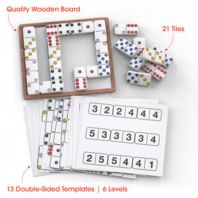 Keeping Busy Match the Dots Dominoes templates offer varied challenges for gradual progression