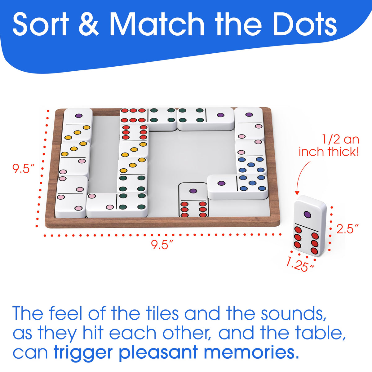 Keeping Busy Match the Dots Dominoes tiles highlight tactile play and memory engagement