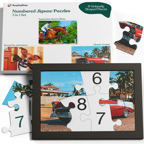 Keeping Busy numbered 3-pack large-piece puzzles for seniors – easy handling and engagement