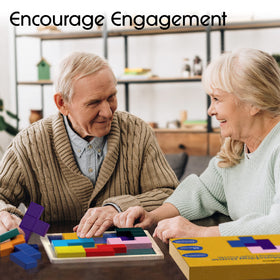 Keeping Busy storage box keeps dementia games neatly organized.