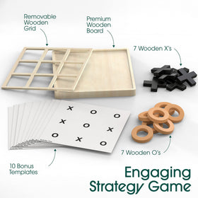 Keeping Busy Tic Tac Toe table-top decor inviting conversation and engagement.