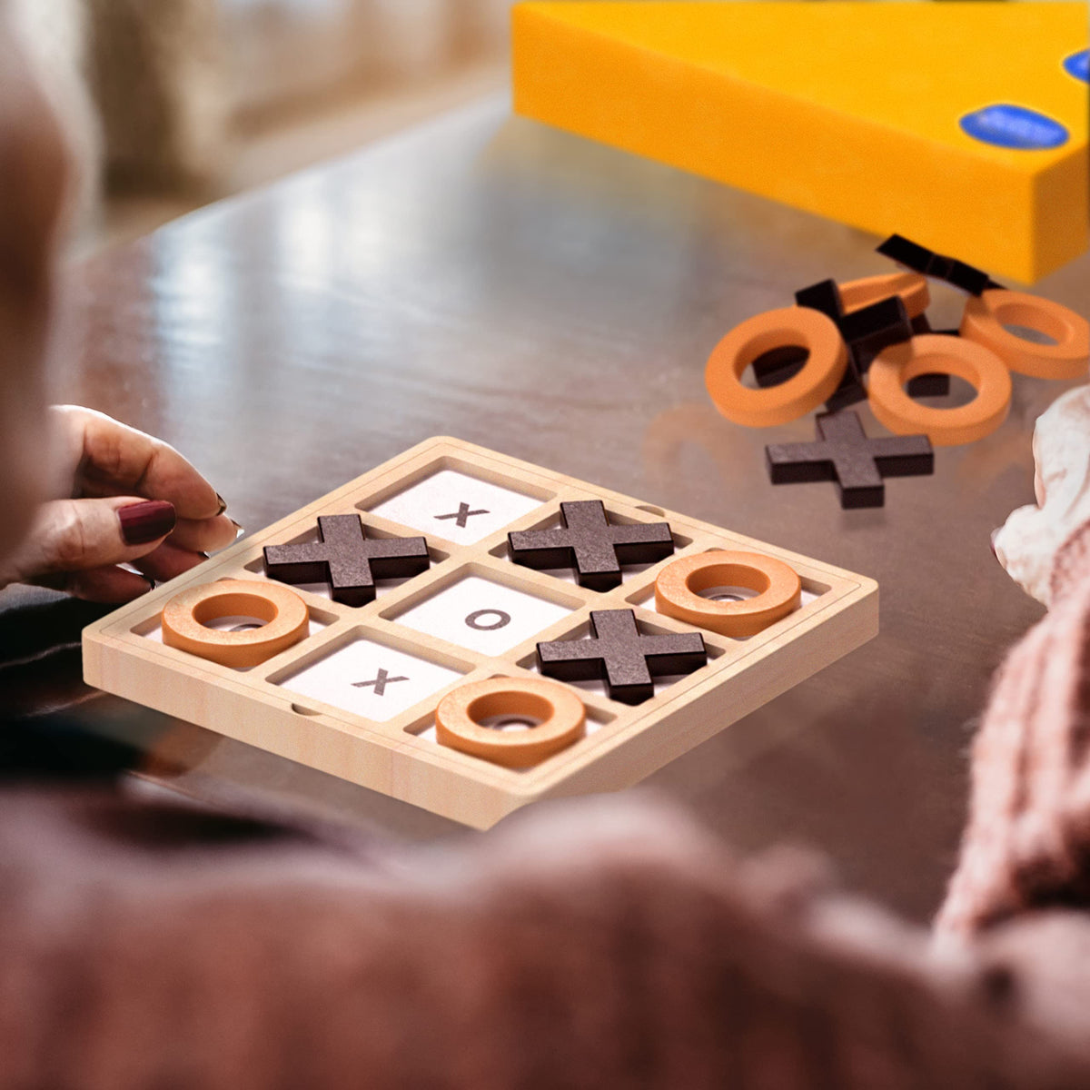 Keeping Busy Tic Tac Toe board enhances focus and fine motor skills.