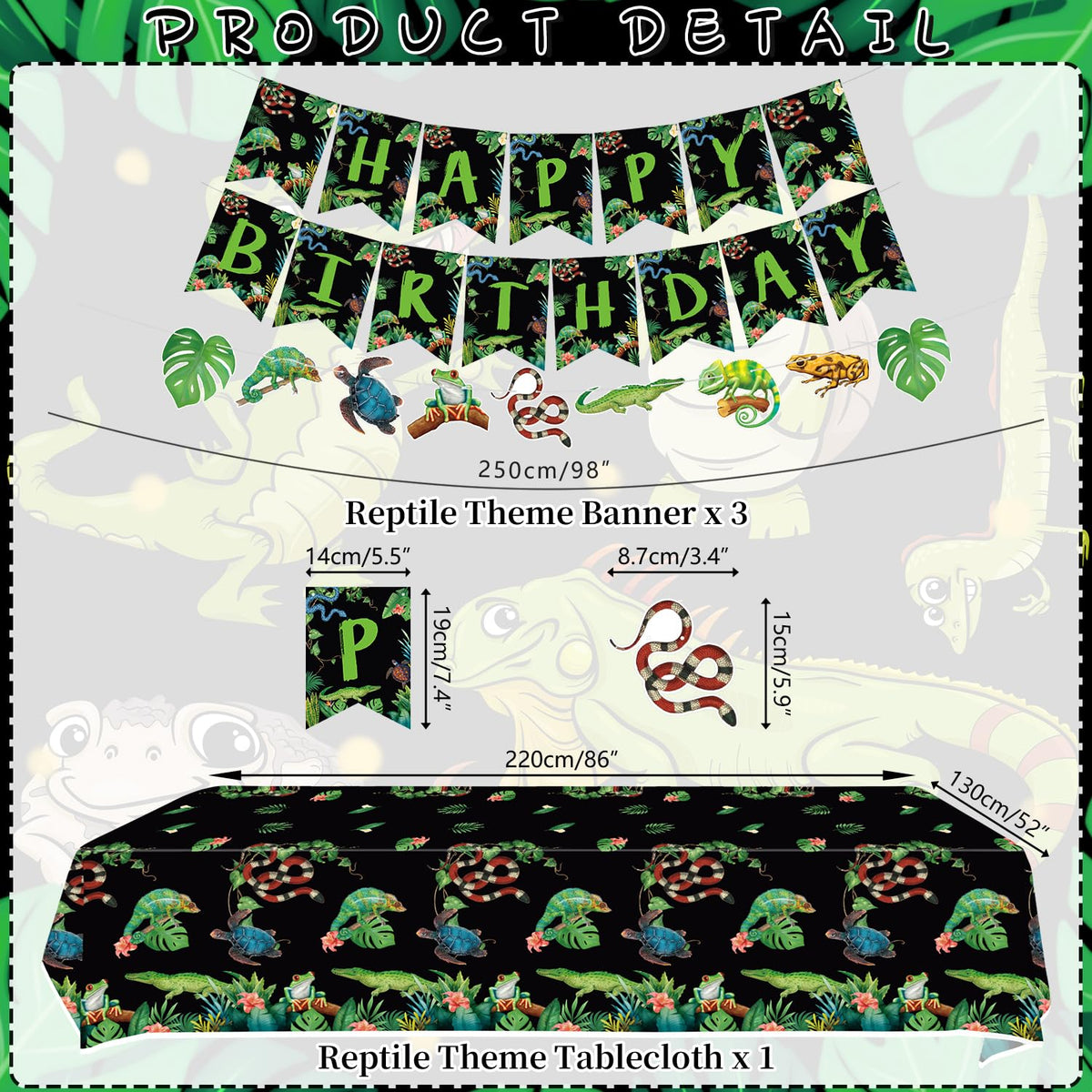 KEFAN reptile cake toppers add playful focal points to cake