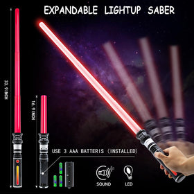 KEGOZ sabers with glowing blades and illuminated handles