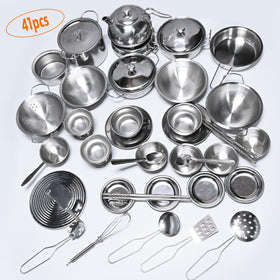 KEJIH mini size kids kitchen dishware for pretend meals.
