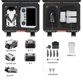 Keketoha IP67 hard case for DJI Mini 3 Pro, keep drones safe during travel.