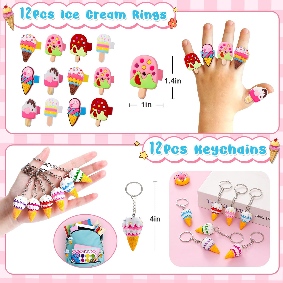KELENO ice cream keychains as take-home keepsakes