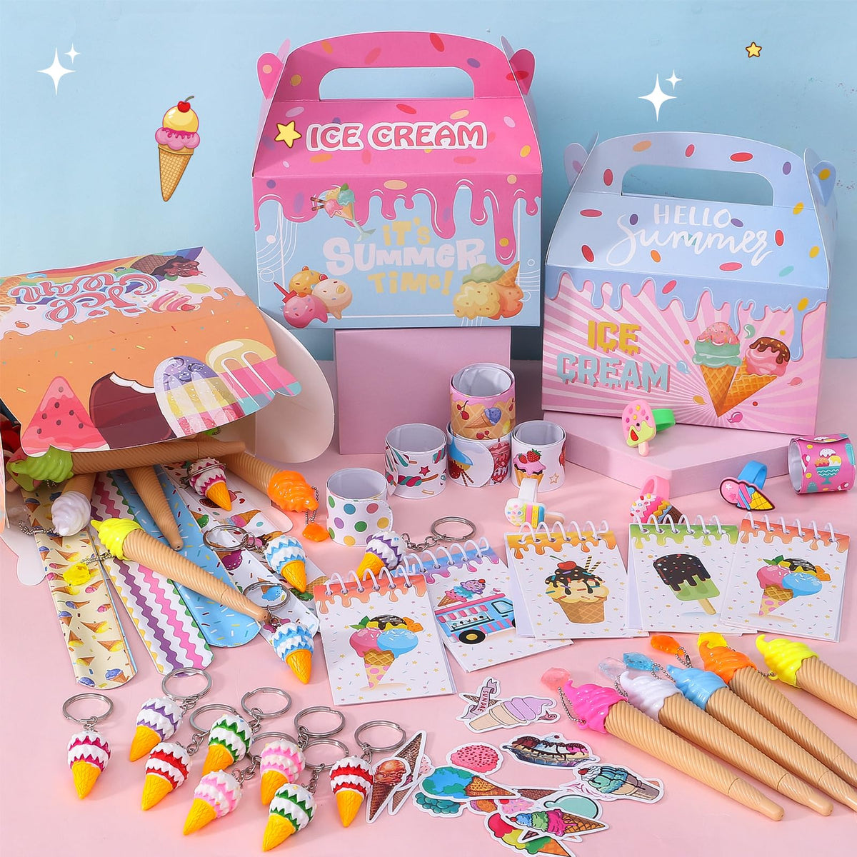 KELENO ice cream pens in bright colors for kids activities