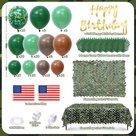 KELENO 133 camouflage netting 39x59 table backdrop for intimate hero party.
