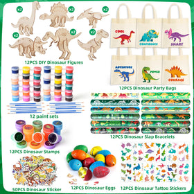 KELENO paint brushes pack enabling bright, mess-free creativity for Dino crafts.