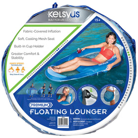 Kelsyus Spring Float Lounger dimensions accommodate adults up to 250 lbs.