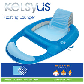 Kelsyus Spring Float Lounger ottoman lets you rest your feet in the water.