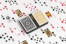 Black and gold KEM Arrow design adds sophistication to game nights like poker or bridge.