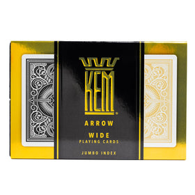 Casino-grade plastic playing cards by KEM Arrow designed for durability.