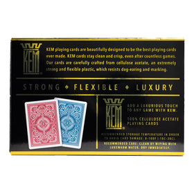 Jumbo index poker size cards provide quick reads and confident dealing.