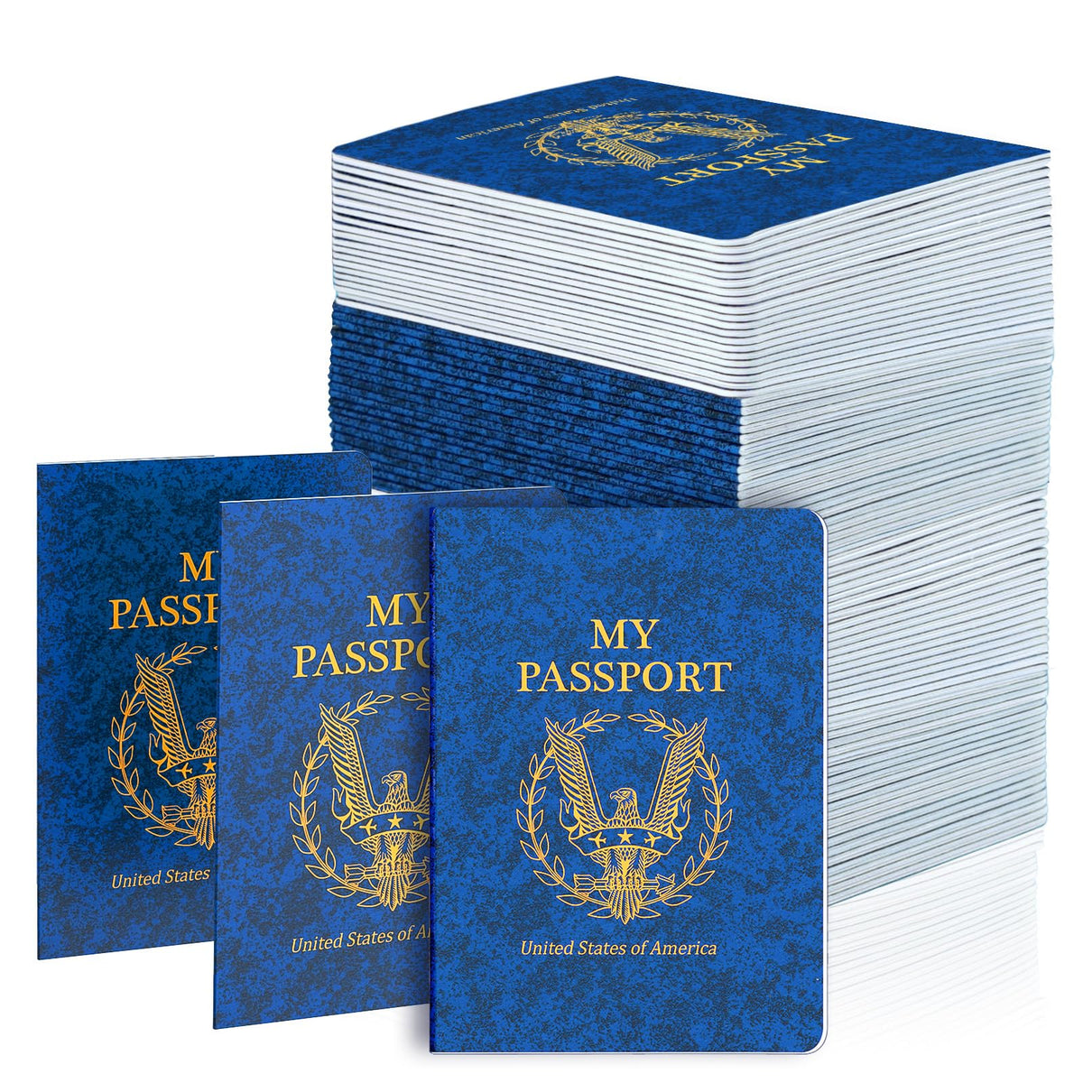 Kenburg passport notebook bulk 60-count, cost-effective party favors for large events.