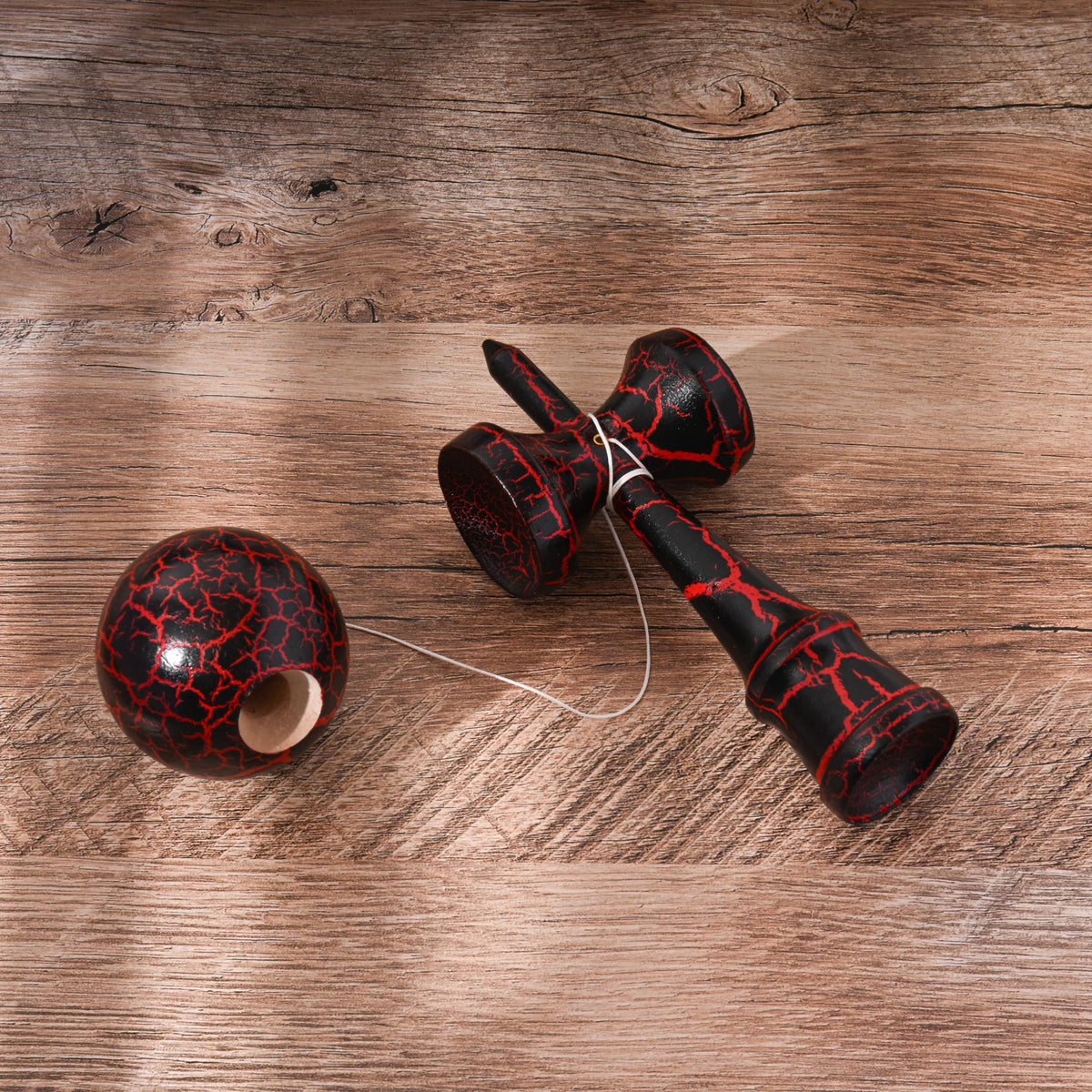 Kendama Toy Co. 2Pack blue and black kendama, durable bamboo build for tricks.