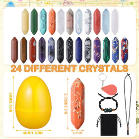 Kenning natural crystal stones in a colorful collection for mindful play.