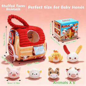 kenvc barn toy chicken soft plush promotes grasping and visual attention.