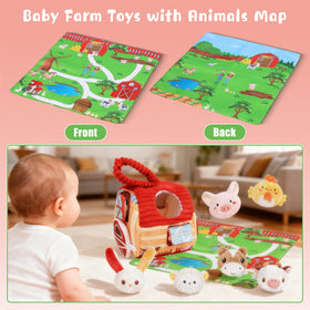 kenvc barn toy door-open-bell highlights cause-and-effect during playtime.