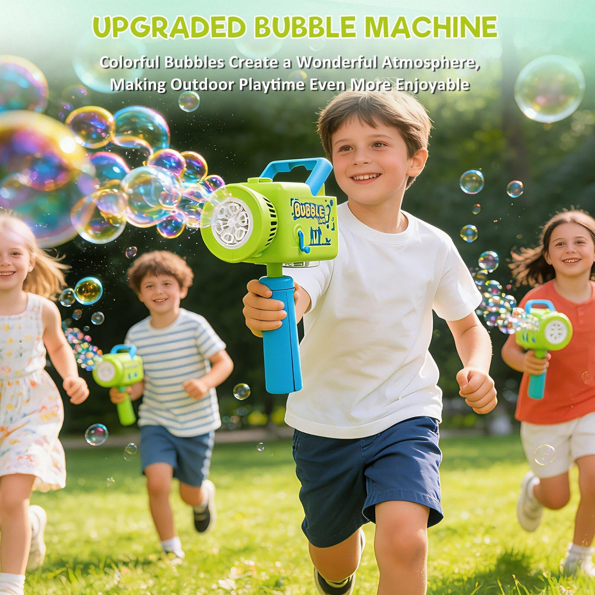 KENVC camera bubble machine produces large bubbles for photo moments