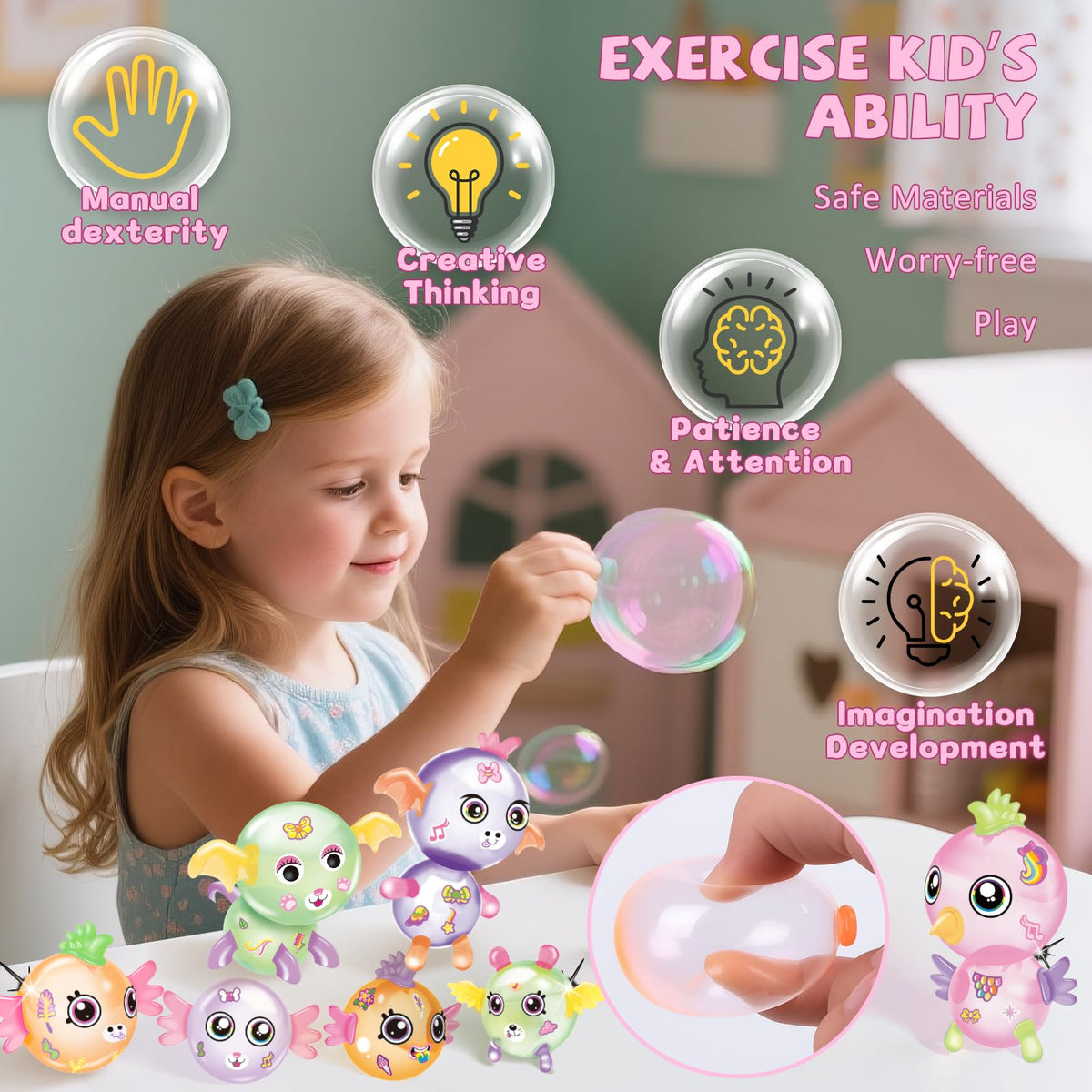kenvc decorative eyes and stickers add personality to kids balloon crafts