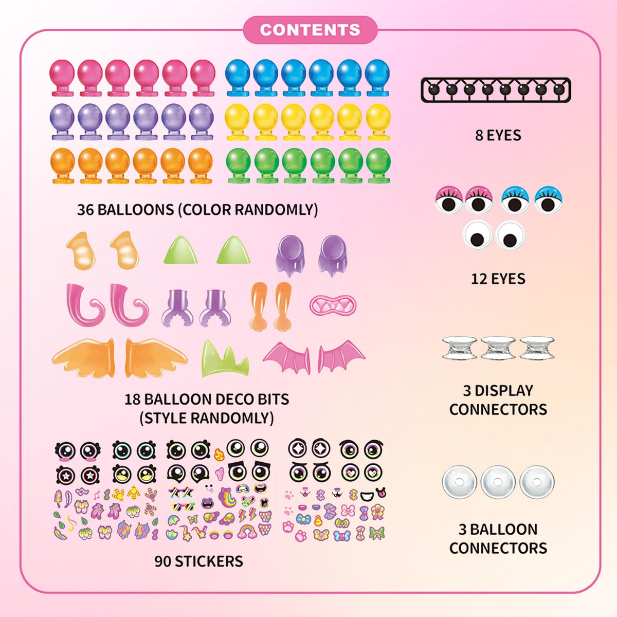 kenvc nano rubber balls and accessories ready for colorful balloon crafts